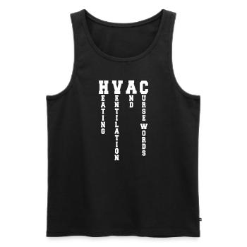 Funny HVAC technician design - Men's Premium Organic Tank Top - black - Front - AI Model Male 178 light (178cm)