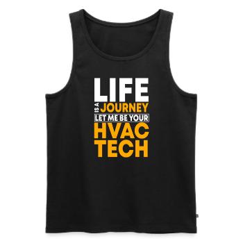 HVAC Technician - Men's Premium Organic Tank Top - black - Front - AI Model Male 178 light (178cm)