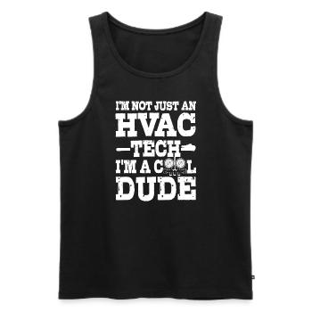 Funny HVAC technician dress Hvac tech cool guy - Men's Premium Organic Tank Top - black - Front - AI Model Male 178 light (178cm)