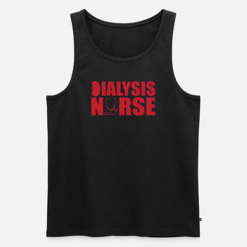 Dialyse Krankenschwester - Männer Premium Bio Tank Top - Schwarz