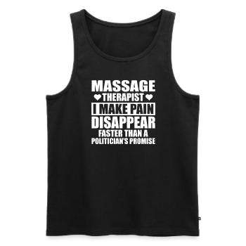 Lustiges Massagetherapeuten Design - Männer Premium Bio Tank Top - Schwarz - Vorne - Michal (187cm)