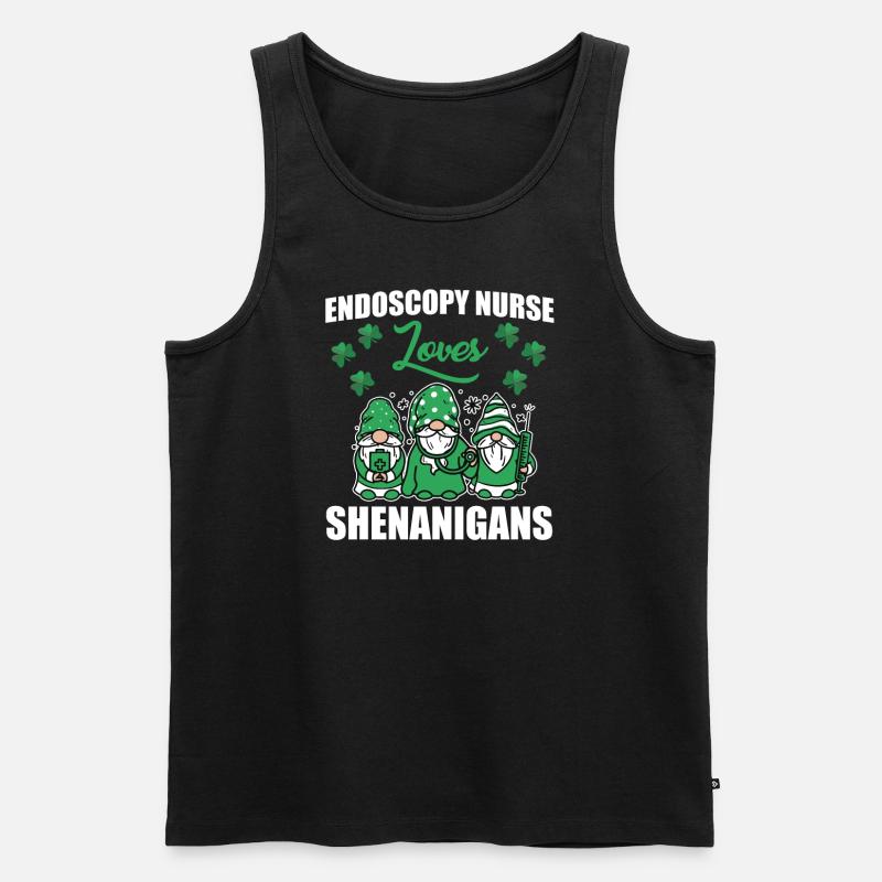 Endoskopie Krankenschwester St. Patricks Day - Männer Premium Bio Tank Top - Schwarz