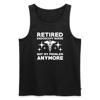 Retired Endoscopy Nurse - Men's Premium Organic Tank Top - black - Front - AI Model Male 178 light (178cm)