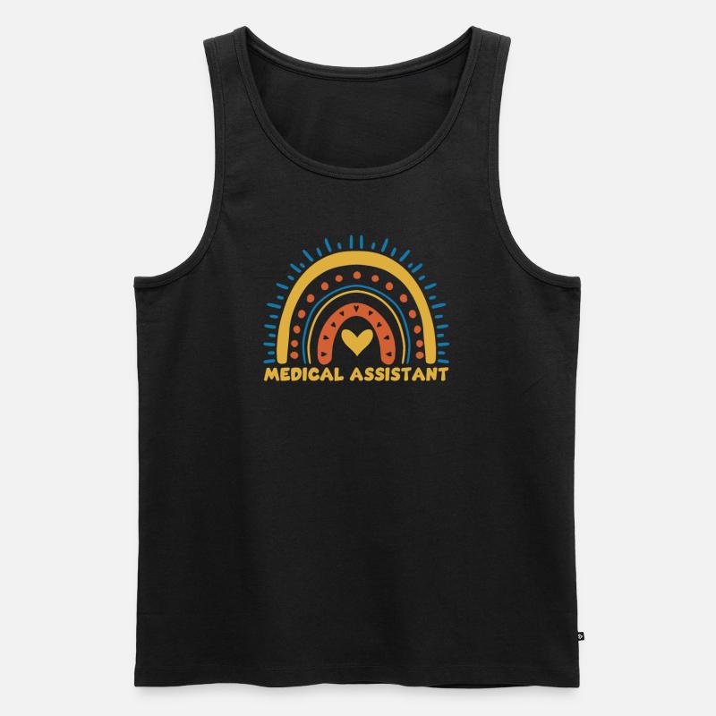 Medizinische Assistentin - Männer Premium Bio Tank Top - Schwarz