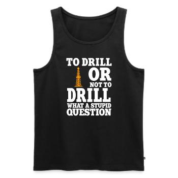 Oilfield worker slogan - Men's Premium Organic Tank Top - black - Front - AI Model Male 178 light (178cm)