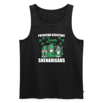 Arzthelferin Liebt Den St. Patricks Day - Männer Premium Bio Tank Top - Schwarz - Vorne - Michal (187cm)