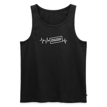 Sprachpathologe Herzschlag - Männer Premium Bio Tank Top - Schwarz - Vorne - Michal (187cm)
