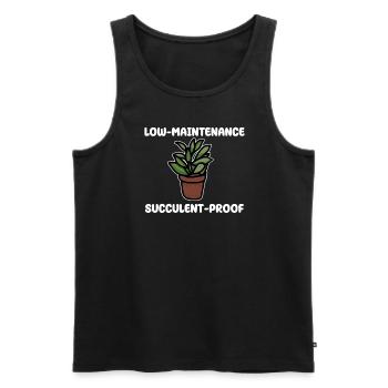 Drôle de chemise succulente - Débardeur bio Premium Homme - noir - Devant - AI Model Male 178 light (178cm)