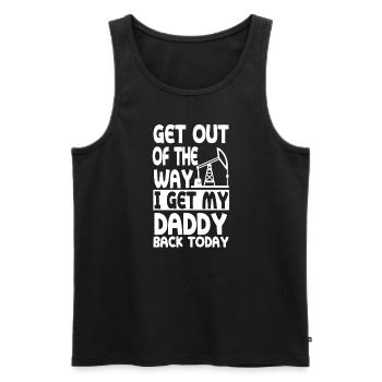 Joli champ pétrolifère Daddy Kids Oil Drilling - Débardeur bio Premium Homme - noir - Devant - Michal (187cm)