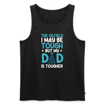 Sweet Oilfield Father Says Kids Son Daughter - Men's Premium Organic Tank Top - black - Front - AI Model Male 178 light (178cm)