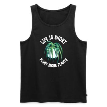 Funny Plants Saying Garden Lover - Men's Premium Organic Tank Top - black - Front - Michal (187cm)