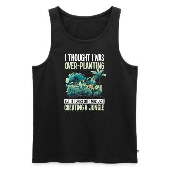 Funny Plants Garden Plant Jungle - Men's Premium Organic Tank Top - black - Front - AI Model Male 178 light (178cm)