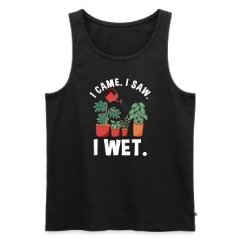 Funny Garden Plant Wet Plants - Men's Premium Organic Tank Top - black - Front - Michal (187cm)