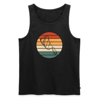 Retro Cleaver Knife Butcher Knife - Men's Premium Organic Tank Top - black - Front - AI Model Male 178 light (178cm)