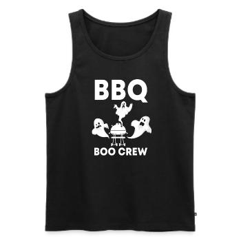BBQ Boo Crew Costume d’Halloween effrayant - Débardeur bio Premium Homme - noir - Devant - AI Model Male 178 light (178cm)