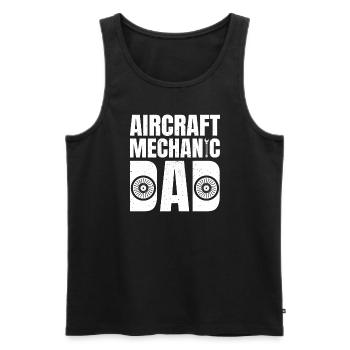 Flugzeugmechaniker Papa - Männer Premium Bio Tank Top - Schwarz - Vorne - AI Model Male 178 light (178cm)