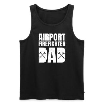 Airport Fire Brigade Papa - Men's Premium Organic Tank Top - black - Front - AI Model Male 178 light (178cm)
