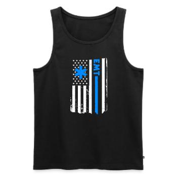 USA Emergency Paramedic America - Men's Premium Organic Tank Top - black - Front - Michal (187cm)