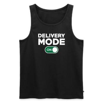 Funny Delivery Driver Design - Men's Premium Organic Tank Top - black - Front - AI Model Male 178 light (178cm)