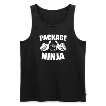 Funny Delivery Driver Gift - Men's Premium Organic Tank Top - black - Front - AI Model Male 178 light (178cm)
