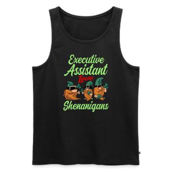 Executive Assistant St. Patrick's Day - Men's Premium Organic Tank Top - black - Front - AI Model Male 178 light (178cm)