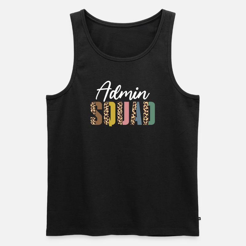 Admin-trupp-leopardenmuster - Männer Premium Bio Tank Top - Schwarz
