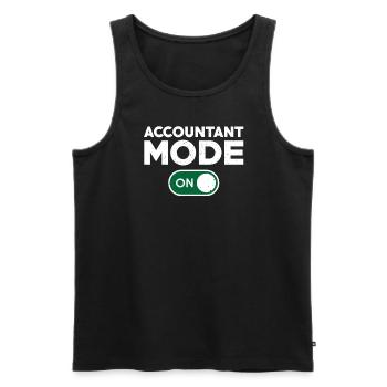 Mode comptable drôle en tenue - Débardeur bio Premium Homme - noir - Devant - Michal (187cm)