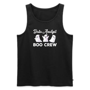 Analyste de données Boo Crew Halloween Ghosts - Débardeur bio Premium Homme - noir - Devant - Michal (187cm)