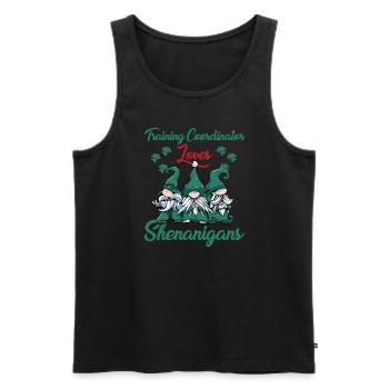 Coordonnatrice de la formation Fête de la Saint-Patrick - Débardeur bio Premium Homme - noir - Devant - Michal (187cm)