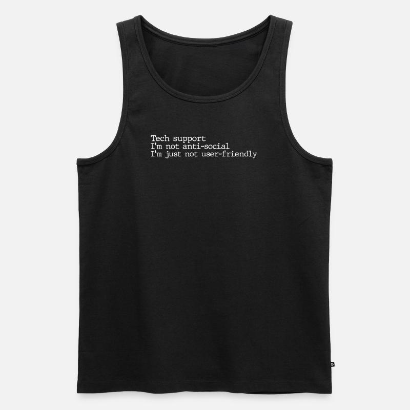 Funny tech support quote - Men's Premium Organic Tank Top - black