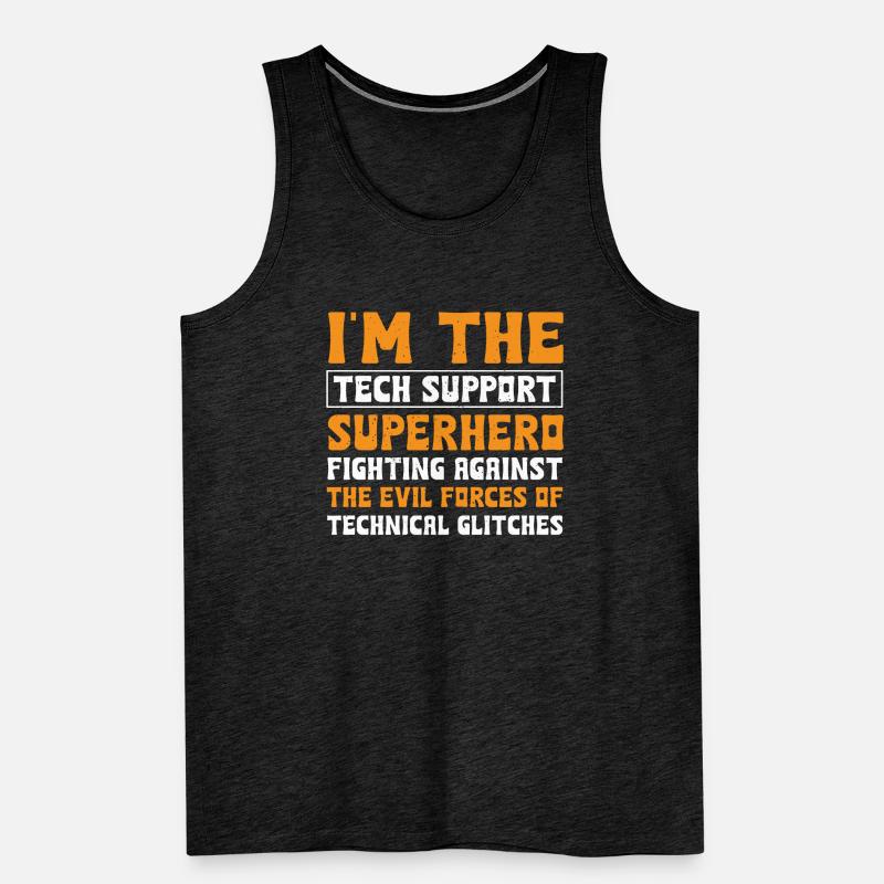 Technischer Support Superheld Männer Premium Bio Tank Top