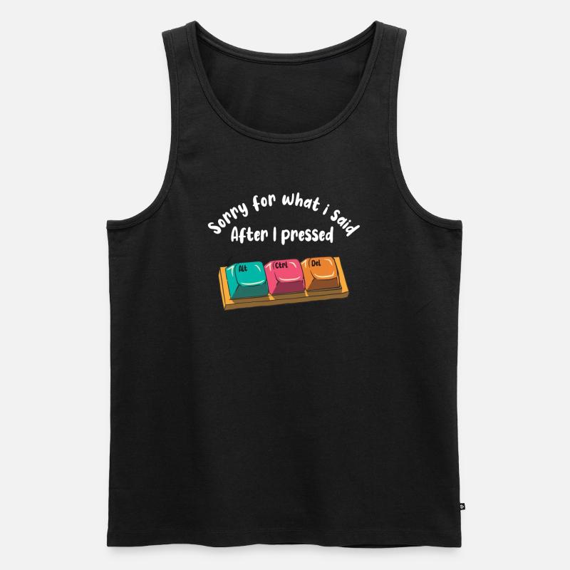 Lustiges Computer Nerd Geschenk - Männer Premium Bio Tank Top - Schwarz