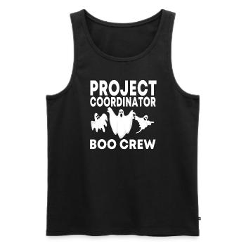 Projektkoordinator Boo Crew Halloween - Männer Premium Bio Tank Top - Schwarz - Vorne - Michal (187cm)