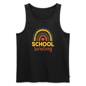 Appréciation de la secrétaire d’école mignonne - Débardeur bio Premium Homme - noir - Devant - Michal (187cm)