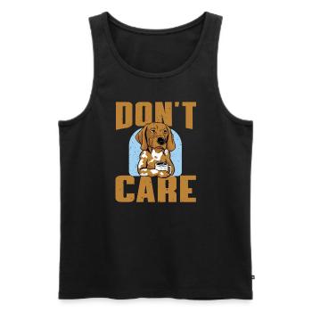 Lustiger Kaffee Trinken Hundeliebhaber Hunde - Männer Premium Bio Tank Top - Schwarz - Vorne - AI Model Male 178 light (178cm)
