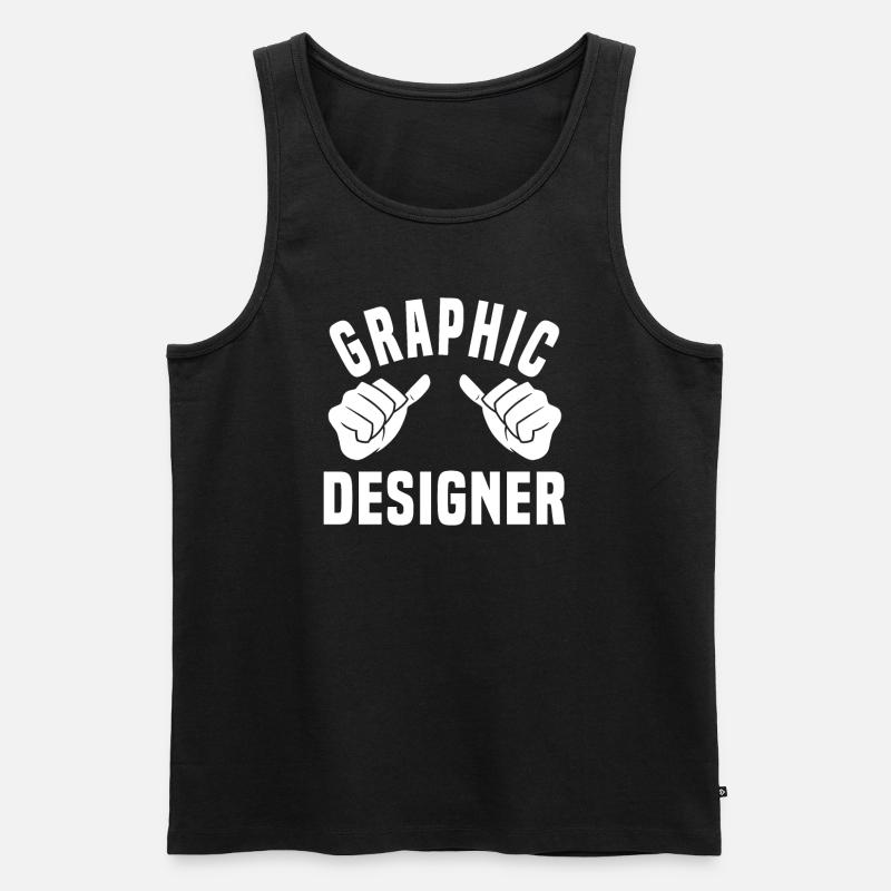 Coole Grafikdesigner Geschenkidee - Männer Premium Bio Tank Top - Schwarz