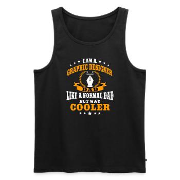 Graphic Dad Designer Outfit Father's Day - Men's Premium Organic Tank Top - black - Front - AI Model Male 178 light (178cm)
