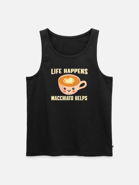 Great Macchiato Coffee Lover - Men's Premium Organic Tank Top - black