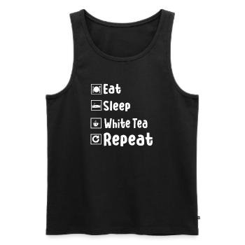 Lustiges Weisser Tee Geschenk - Männer Premium Bio Tank Top - Schwarz - Vorne - Michal (187cm)