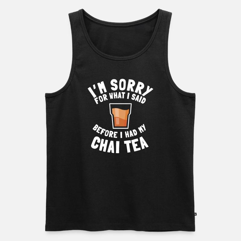 Chai Tee Geschenk - Männer Premium Bio Tank Top - Schwarz