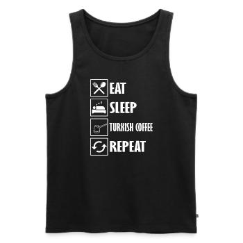 Turkish coffee - Men's Premium Organic Tank Top - black - Front - AI Model Male 178 light (178cm)