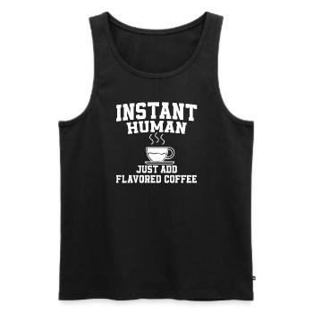Flavored coffee - Men's Premium Organic Tank Top - black - Front - AI Model Male 178 light (178cm)