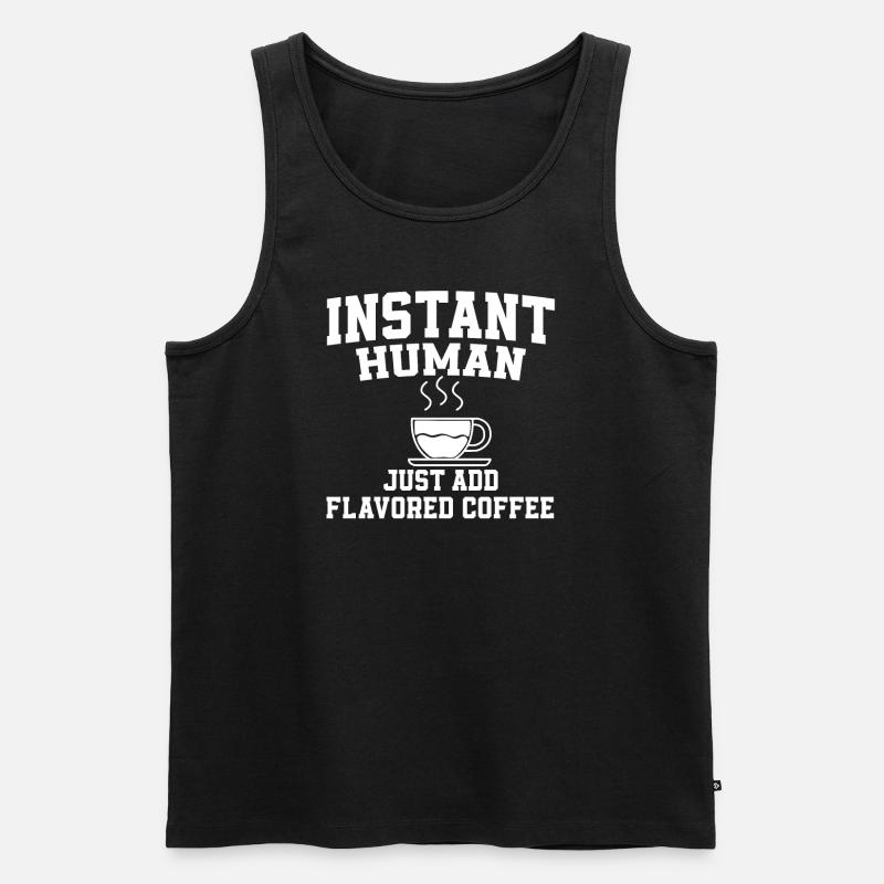 Aromatisierter Kaffee - Männer Premium Bio Tank Top - Schwarz