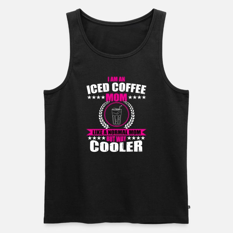 Eiskaffee Mama - Männer Premium Bio Tank Top - Schwarz