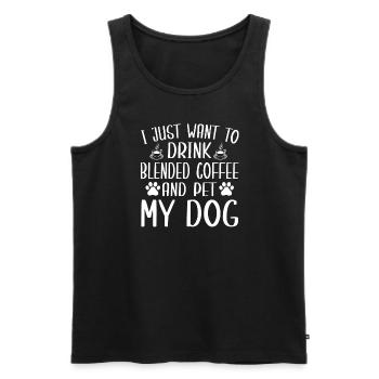 Lustiger Gemischter Kaffee Und Hundeliebhaber - Männer Premium Bio Tank Top - Schwarz - Vorne - AI Model Male 178 light (178cm)