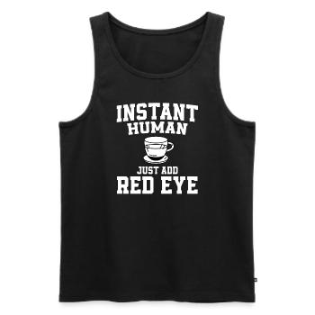 Instant Human Just add red eyes - Men's Premium Organic Tank Top - black - Front - AI Model Male 178 light (178cm)