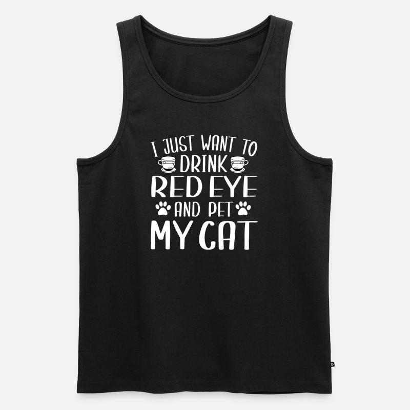 Red Eye Kaffee - Männer Premium Bio Tank Top - Schwarz