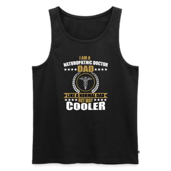 Funny naturopathic doctor dad for men - Men's Premium Organic Tank Top - black - Front - AI Model Male 178 light (178cm)