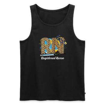 Cool registered nurse - Men's Premium Organic Tank Top - black - Front - AI Model Male 178 light (178cm)