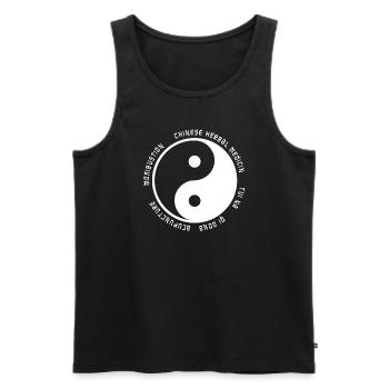 Traditional Chinese Medicine Yin Yang - Men's Premium Organic Tank Top - black - Front - AI Model Male 178 light (178cm)